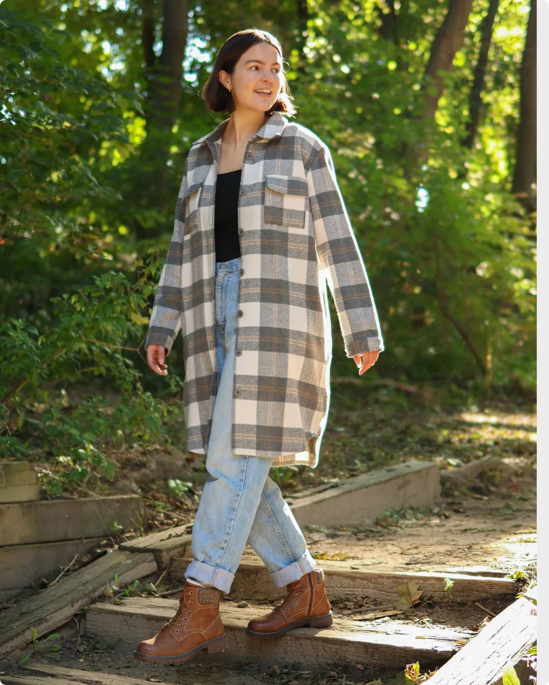 a women wearing lace-up combat boots | shop combat boots