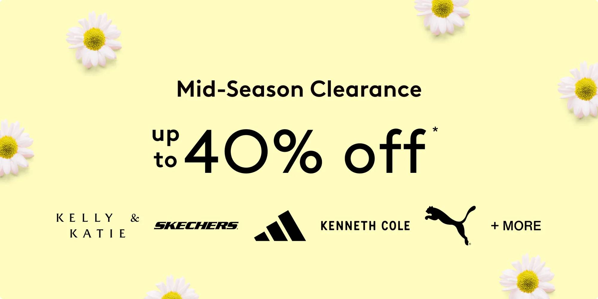 Mid-Season Clearance: Up to 40% off