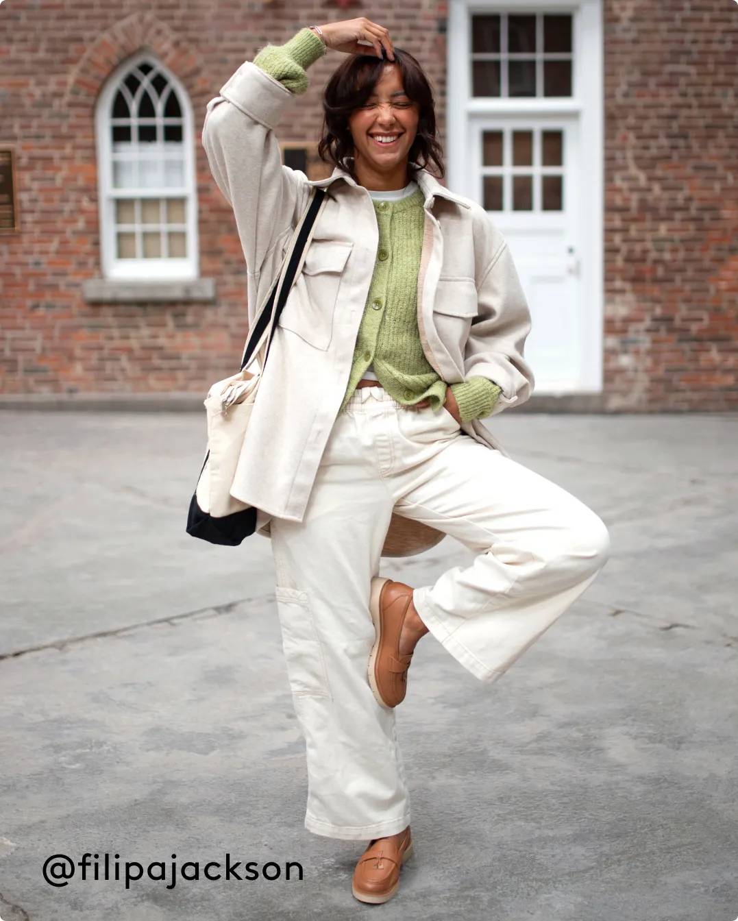 Shop shades of brown |  a woman wearing brown loafers