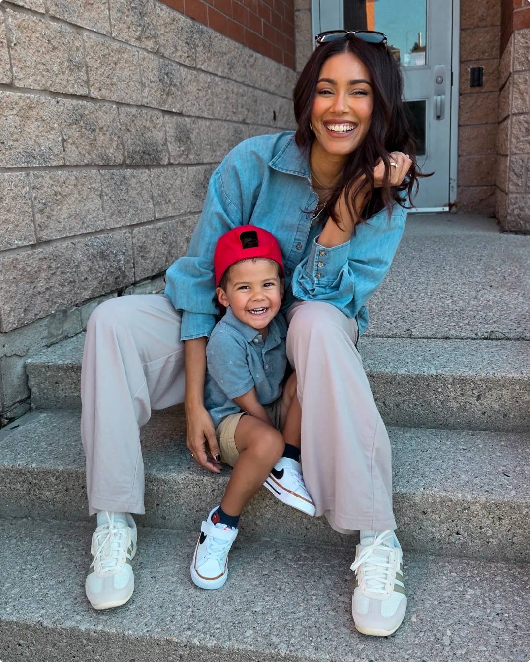 Influencer Kimberley Marquis and her child