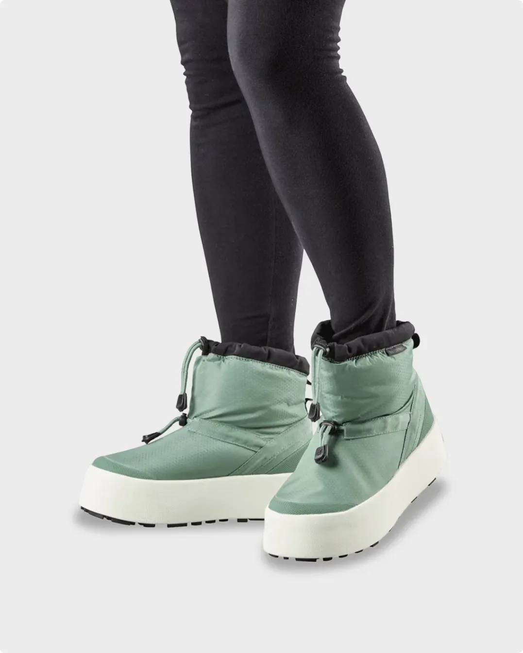 Green winter boots