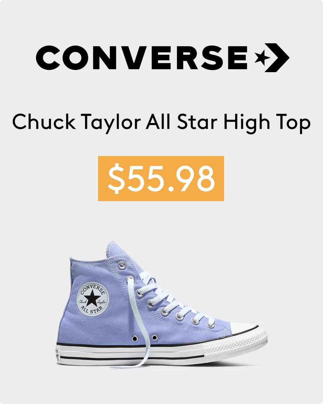 Converse Logo "Chuck Taylor All Star High Top $65.98" sneaker in periwinkle