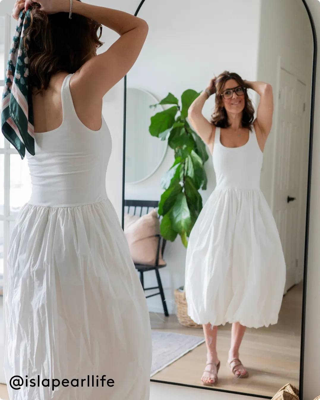 Shop Jelly Shoes || Woman wearing jelly sandals and white dress
