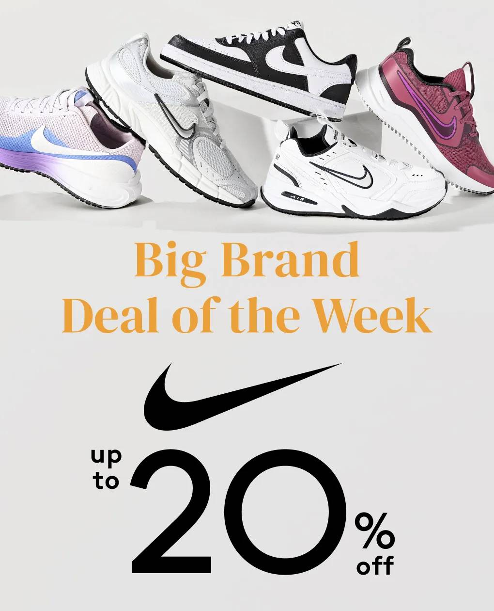 Shop up to 20% off Nike shoes