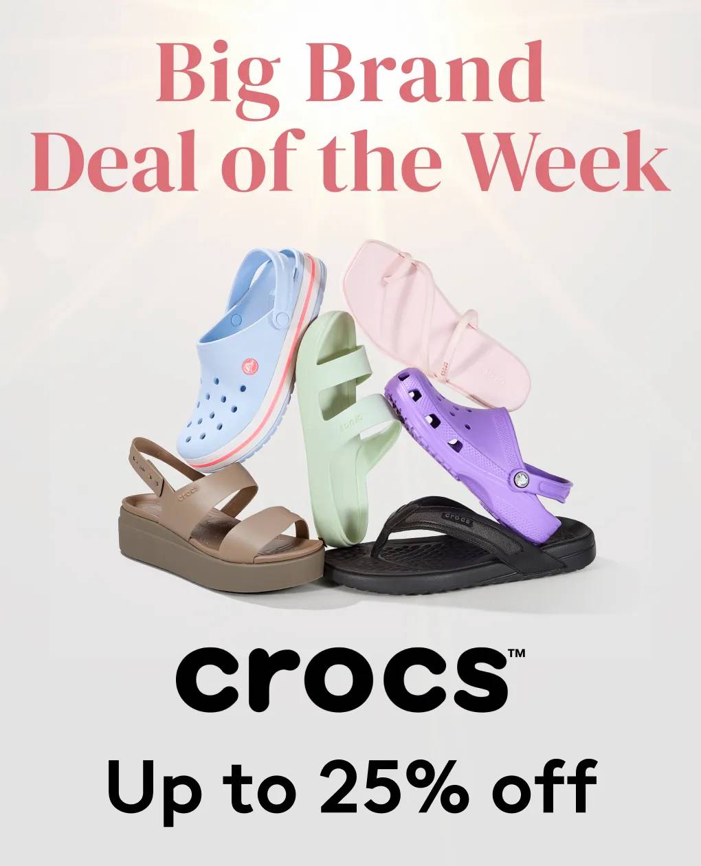 shop up to 25% off Crocs with code:CROCS25