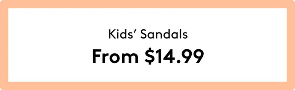 Shop Kids' Sandals From $14.99