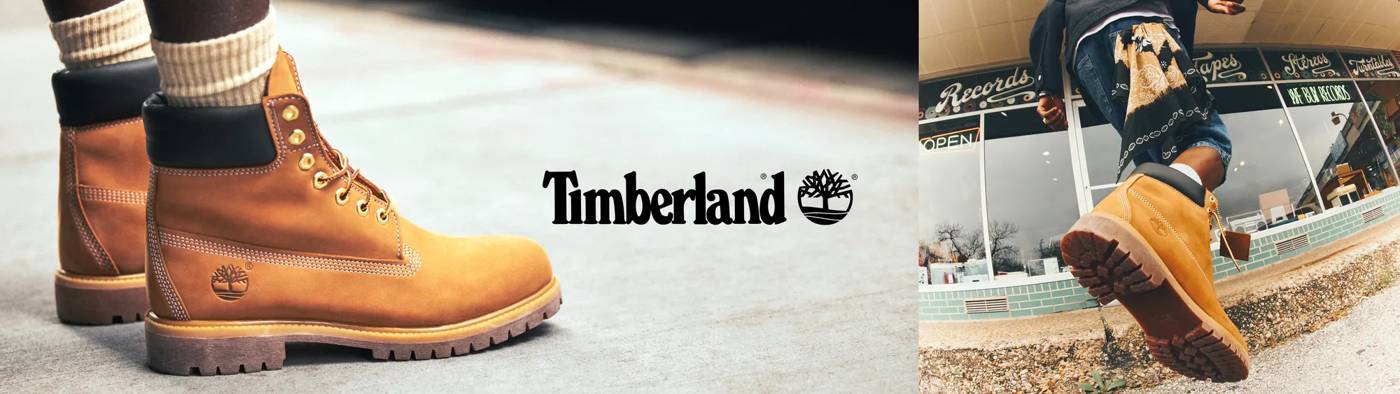 Person wearing tan Timberland boots