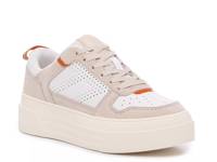 Midtown Platform Sneaker - Women's Light Grey/Orange/White Platform view