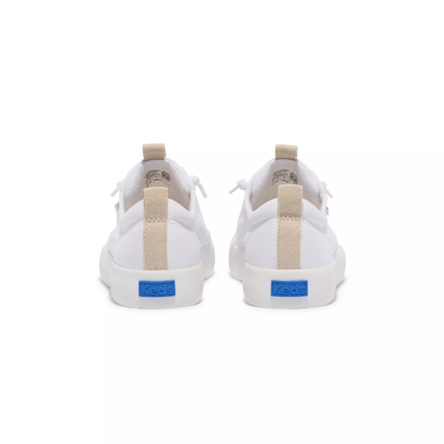 Keds Women's White Kickback Canvas Slip On | KEDS