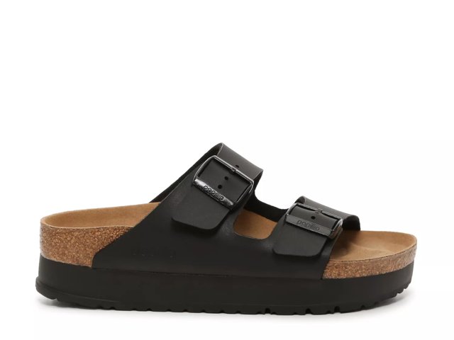 papillio by BIRKENSTOCK サンダル　25cm 黒 Birkenstock Papillio by Birkenstock Arizona Platform Slide Sandal