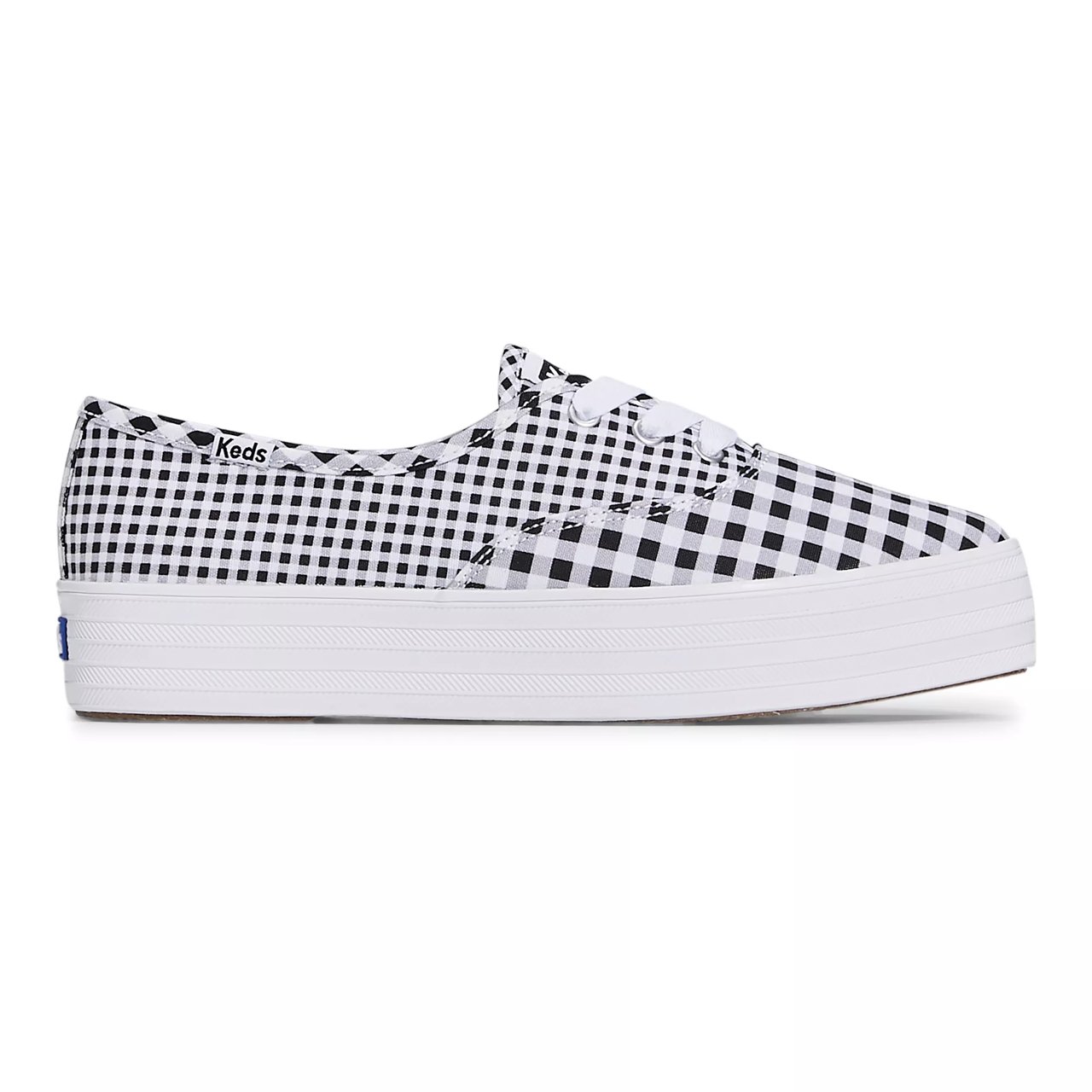 Point Canvas Gingham Lace Up