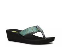 New Mandalyn Patterned Wedge Sandal Green Multi view