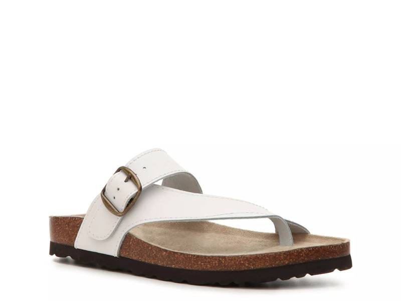 Carly Leather Flat Sandal