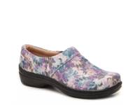 Mission Floral Work Clog Purple/Blue Floral view