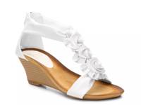 Harlequin Wedge Sandal White view