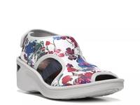 Dream Wedge Sandal White Floral view