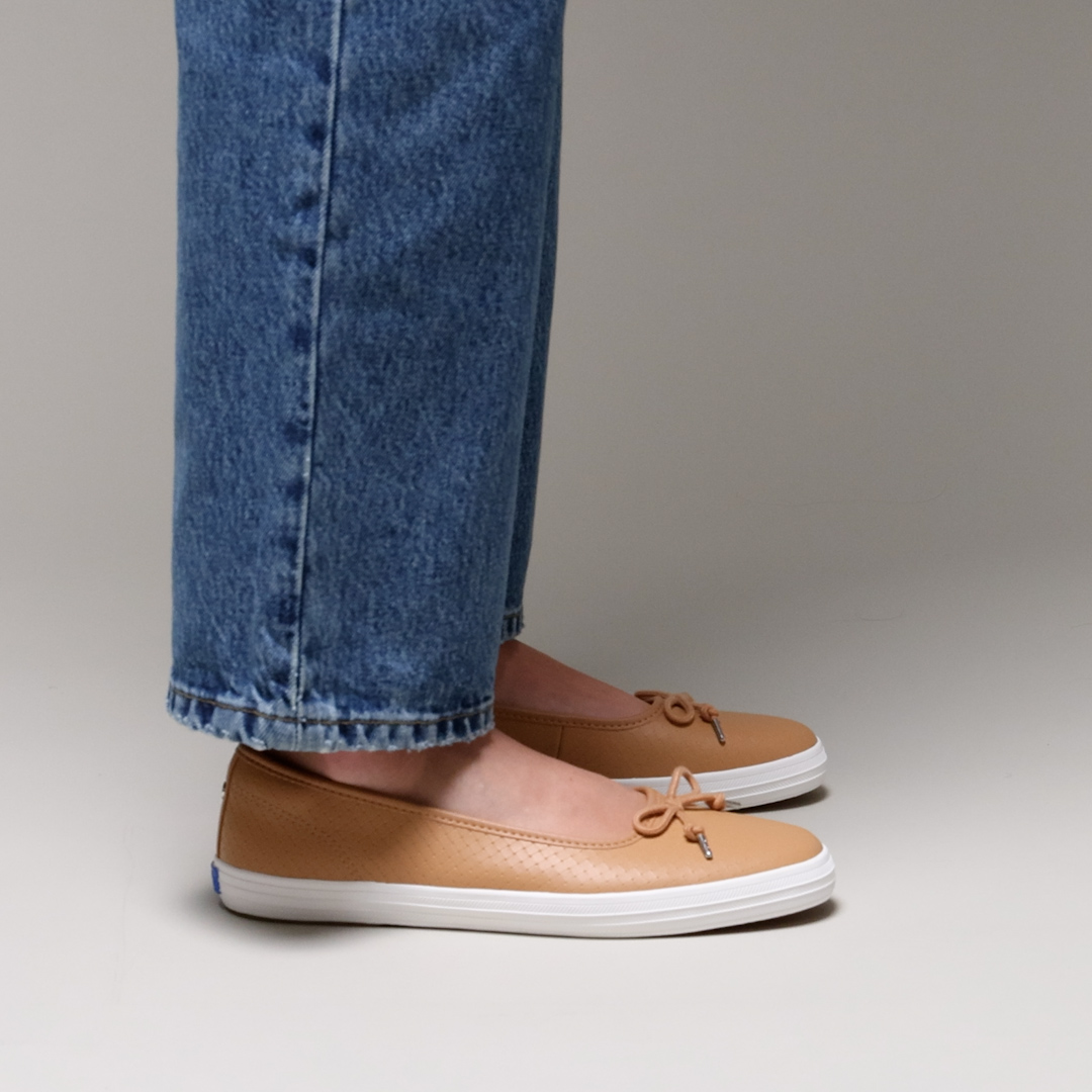 Maisie Ballet Basketweave Emboss Leather