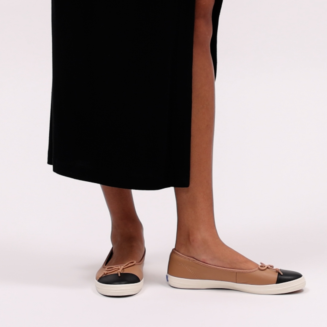 Maisie Ballet Toe Cap Leather
