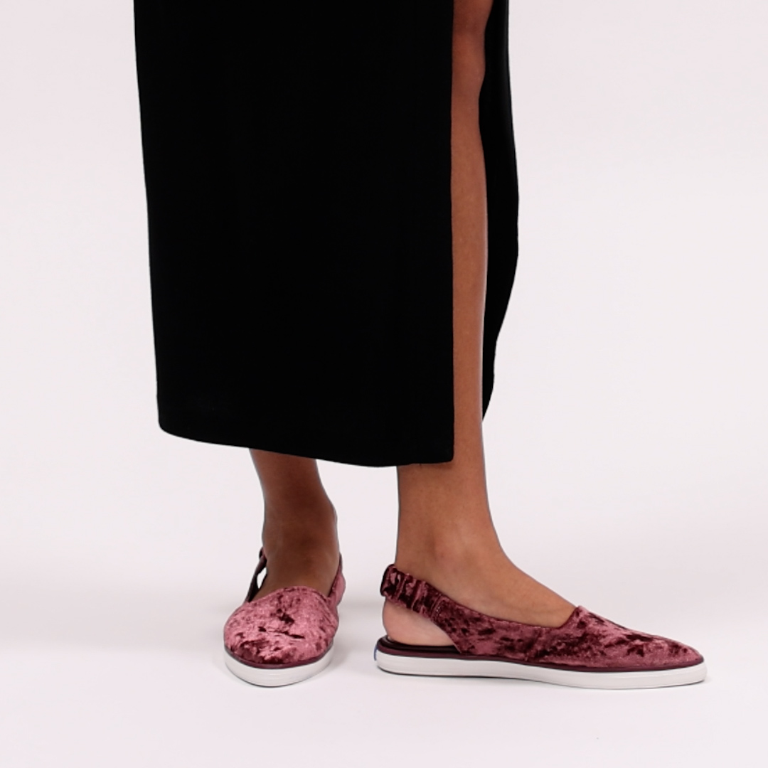 Point Slingback Crushed Velvet